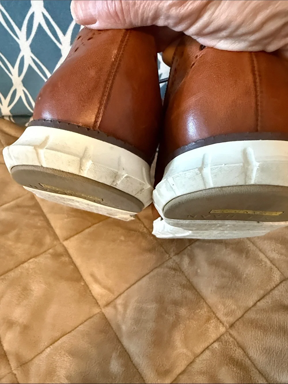 Cole Haan Zerogrand British Tan/Ivory Leather Remastered Wingtip Derby